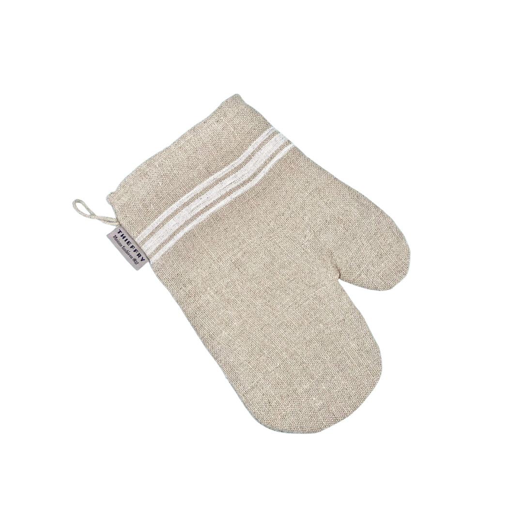 Thieffry Linen Oven Mitt in White