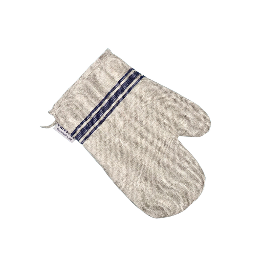 Thieffry Linen Oven Mitt in Black