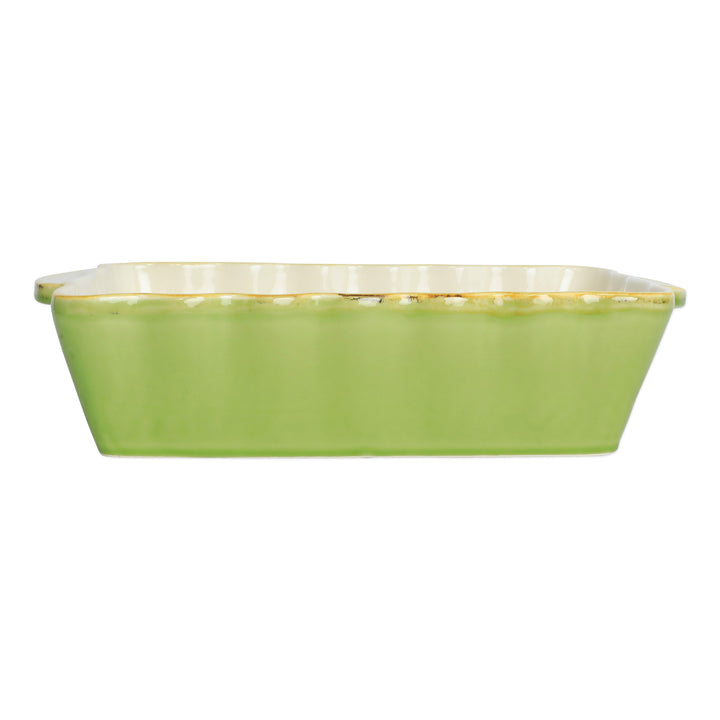 Vietri Italian Bakers Green Rectangular Medium