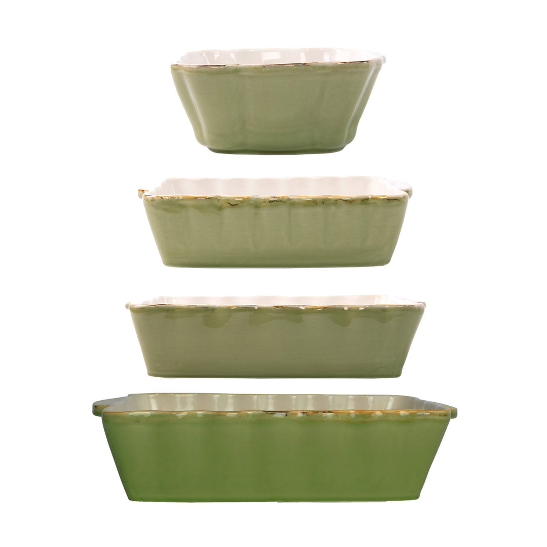 Vietri Italian Bakers Green Rectangular, Small