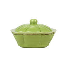 Load image into Gallery viewer, Vietri Italian bakers green covered casserole dish 
