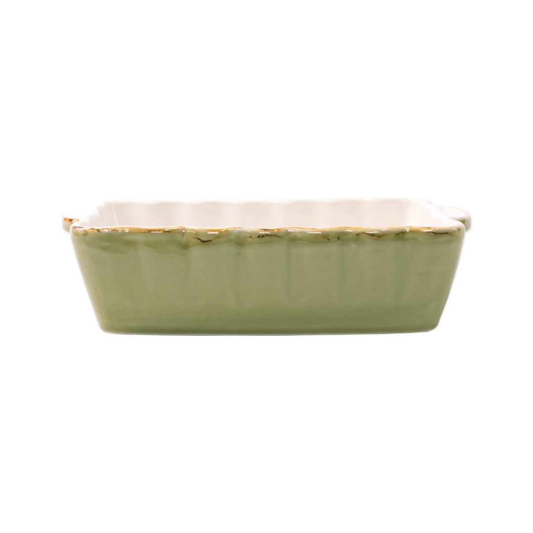 Vietri Italian bakers green rectangular small 