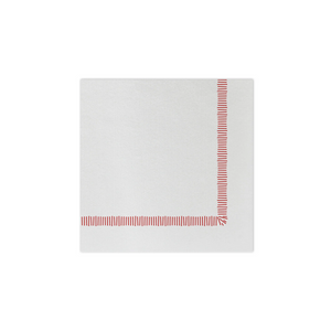 Vietri Papersoft Cocktail Napkins, Fringe Red