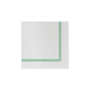 Vietri Papersoft Cocktail Napkins, Fringe Green