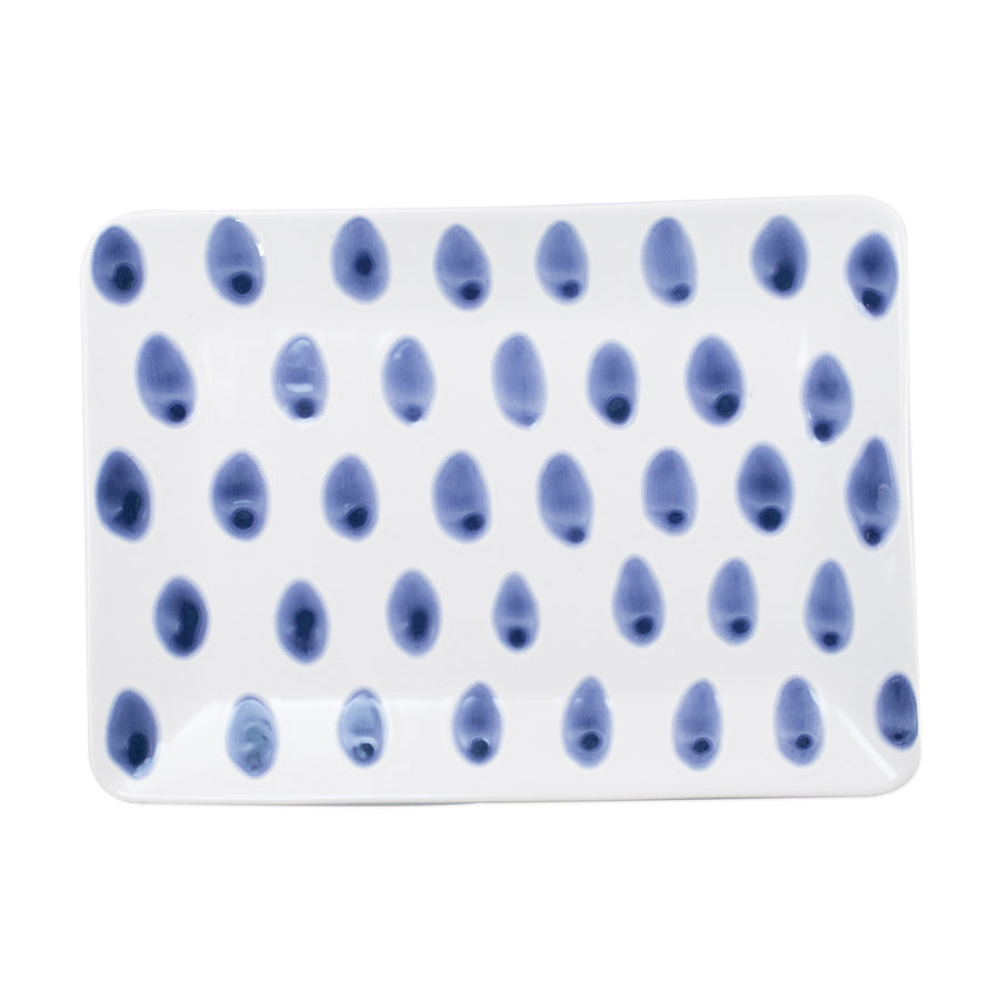 vietri santorini dot small rectangular platter