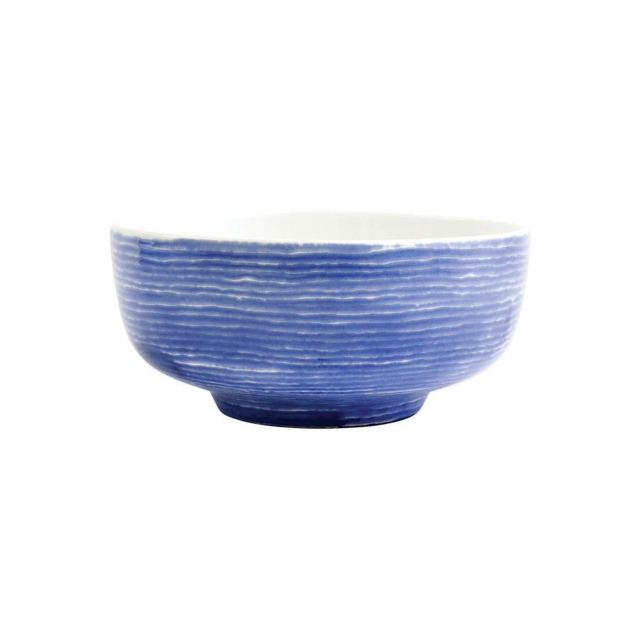 Vietri Santorini Stripe Medium Footed Serving Bowl