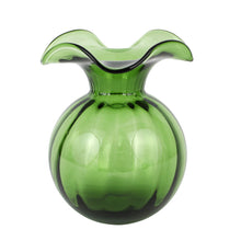 Load image into Gallery viewer, Vietri Hibiscus Glass Dark Green Bud Vase
