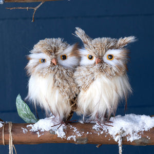 Feathered Horned Owl Ornament