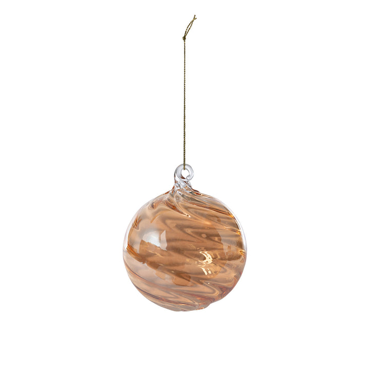 Spun Gold Glass Ball Ornament