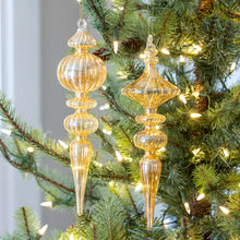 Load image into Gallery viewer, Spun Gold Glass Finial Ornament, 12&quot;
