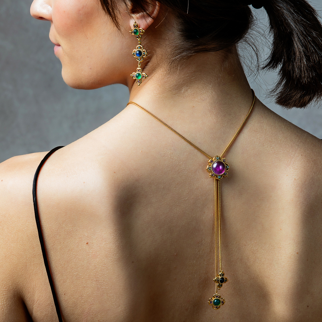 Contessa Bolero Necklace, 24" Multi