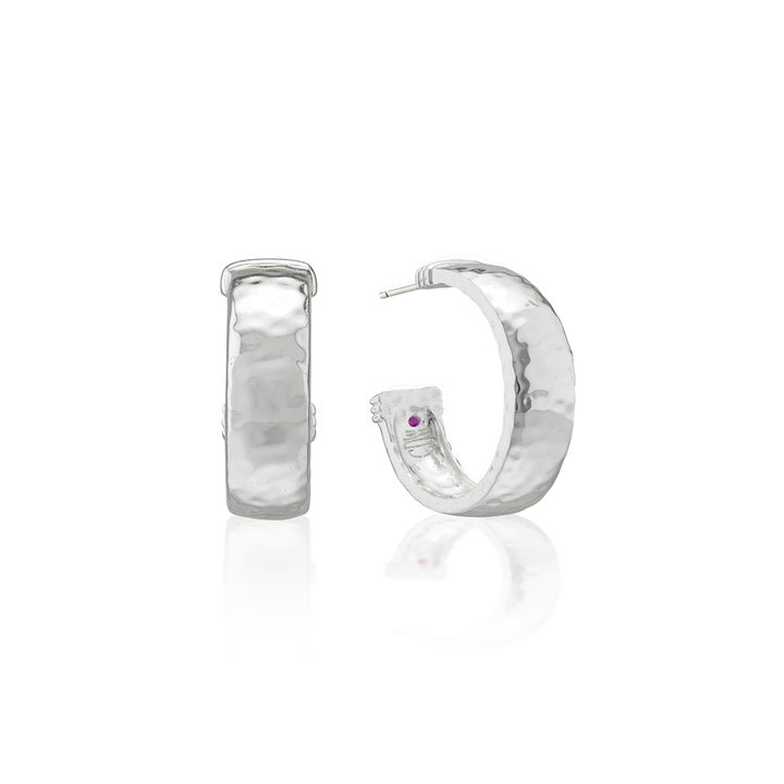 Cleopatra Classic Small Hoop Earrings, Silver