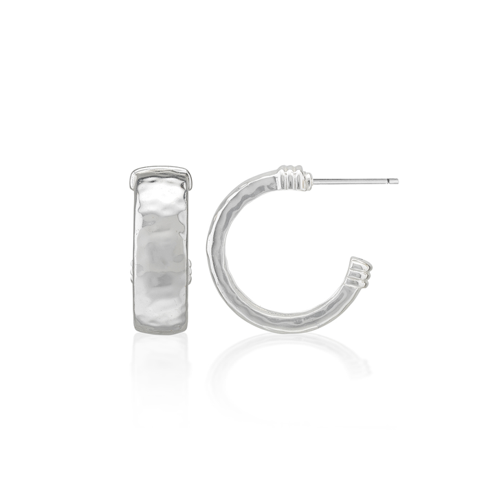 Cleopatra Classic Small Hoop Earrings, Silver