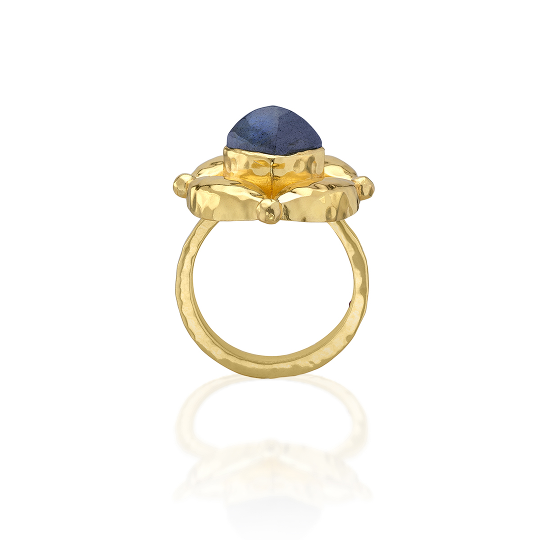 Mystic Eye Ring, Blue Labradorite