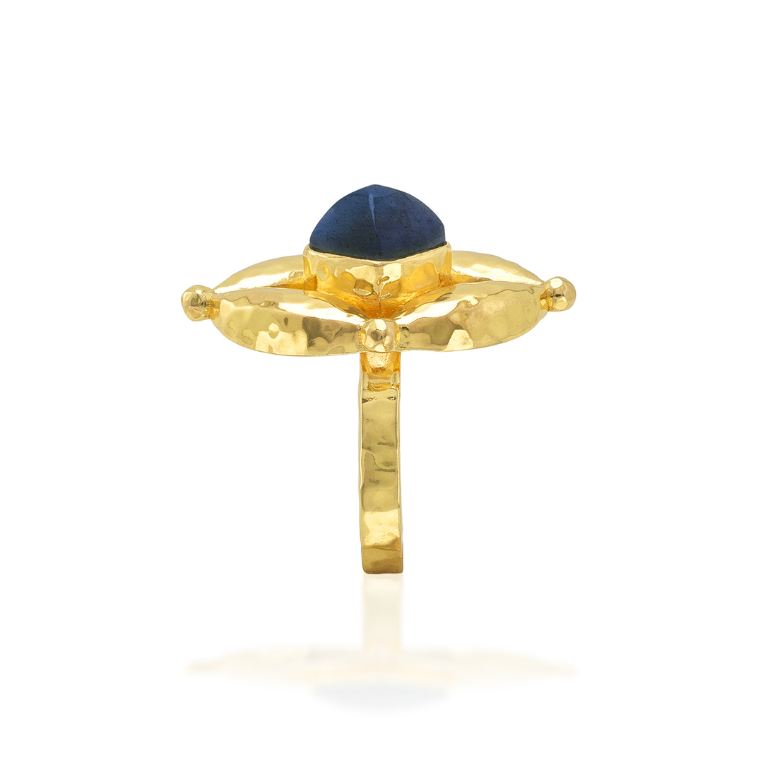 Mystic Eye Ring, Blue Labradorite