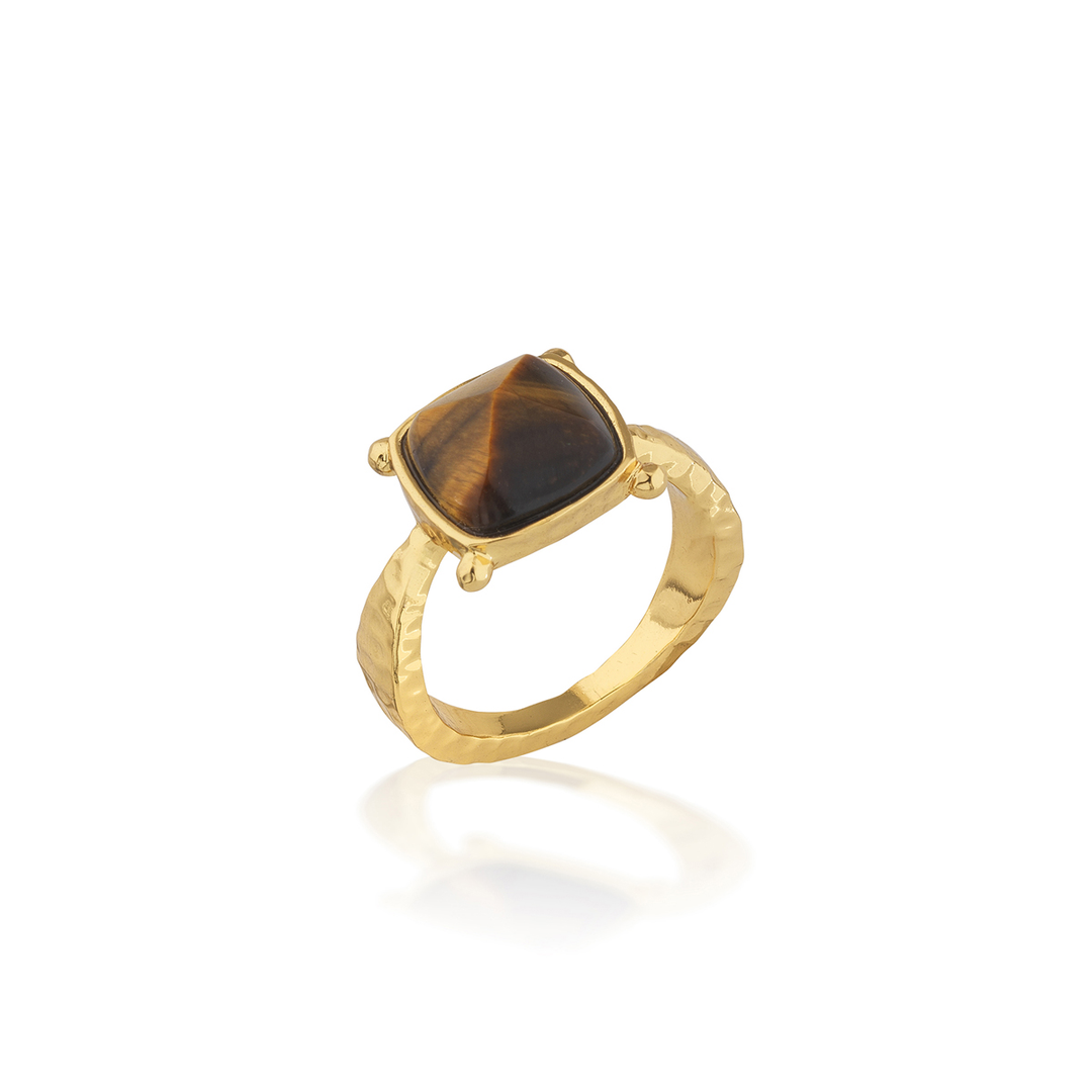 Mystic Eye Gem Ring, Tiger's Eye