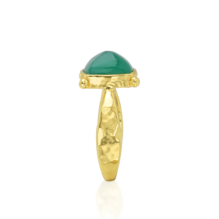 Mystic Eye Gem Ring, Green Onyx