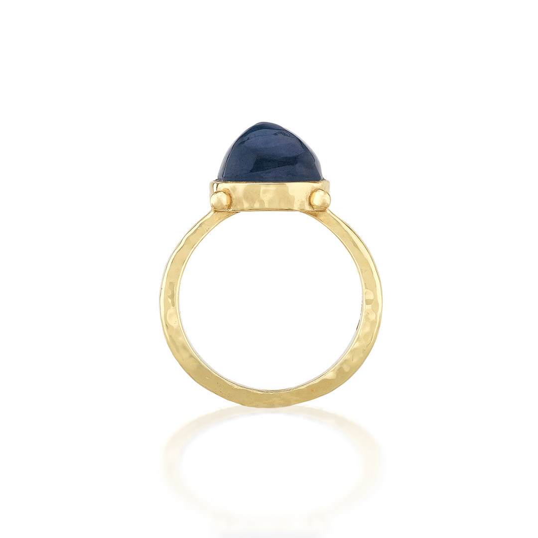 Mystic Eye Gem Ring, Blue Labradorite