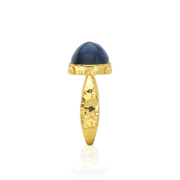 Mystic Eye Gem Ring, Blue Labradorite