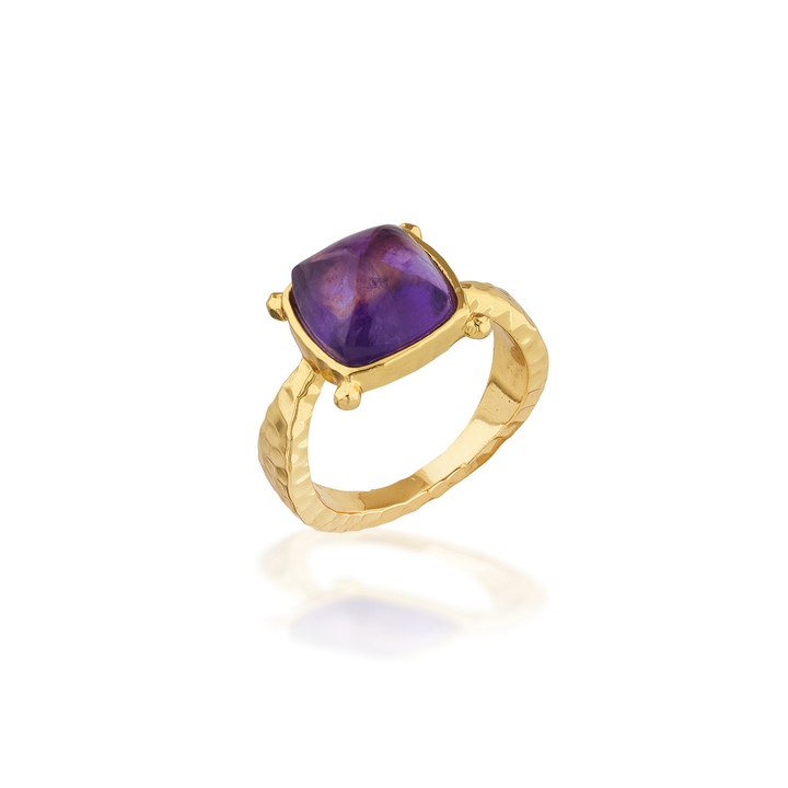 Mystic Eye Gem Ring, Amethyst