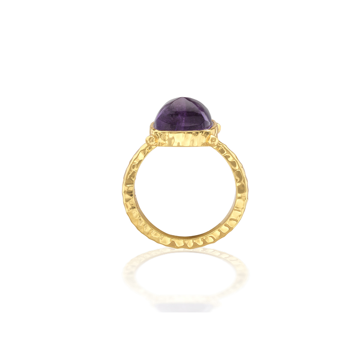 Mystic Eye Gem Ring, Amethyst