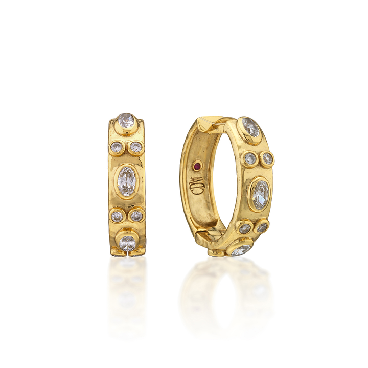 Maharani Huggie Hoop Earrings