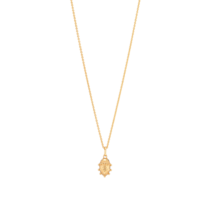 Scarab Petite Charm Necklace 16"+2", Gold