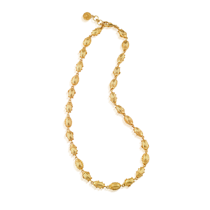 Scarab Petite Linear Link Necklace, 18"+1", Gold