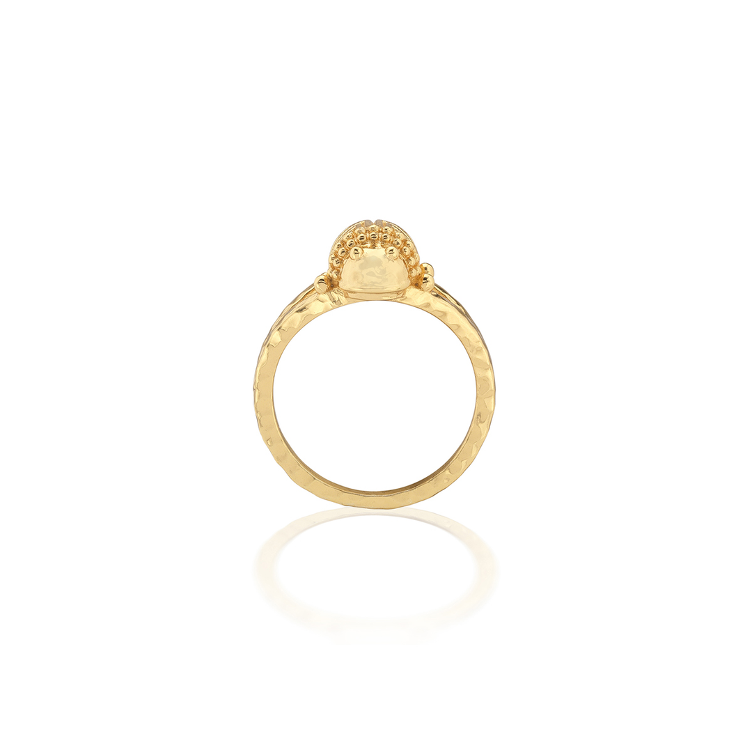 Scarab Gilded Ring, Gold