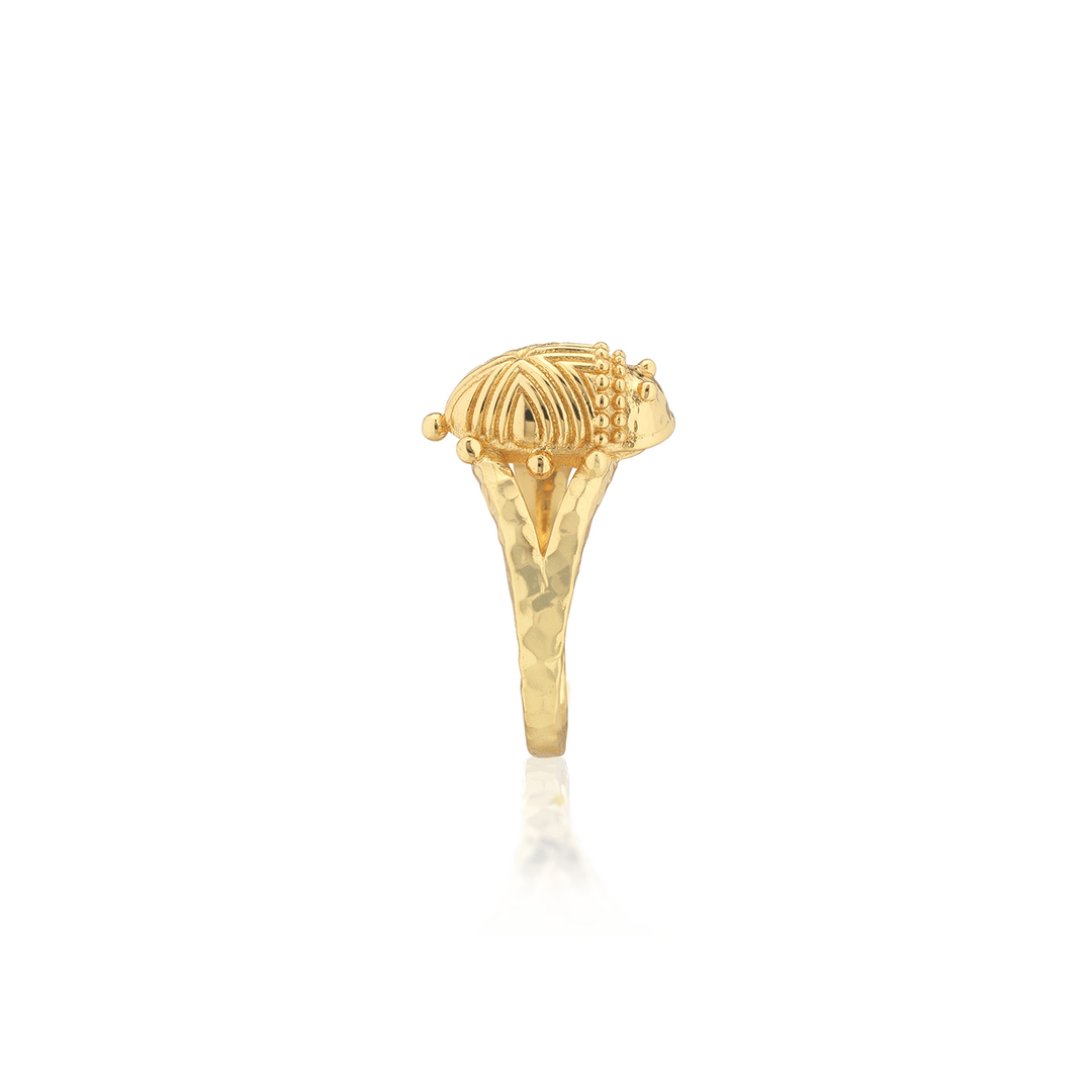 Scarab Gilded Ring, Gold
