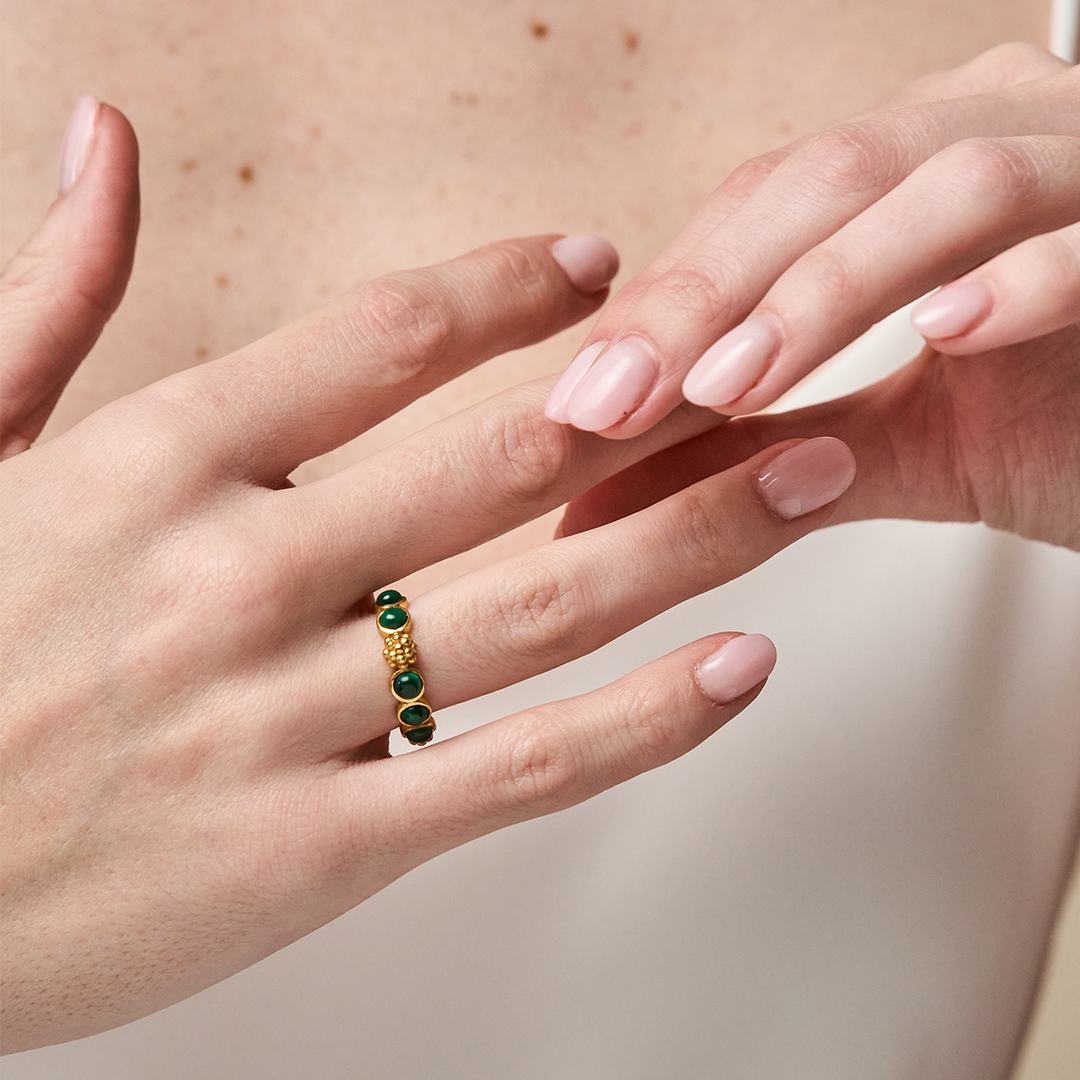 Berry Gem Ring, Malachite
