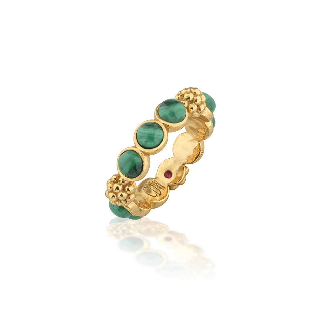 Berry Gem Ring, Malachite