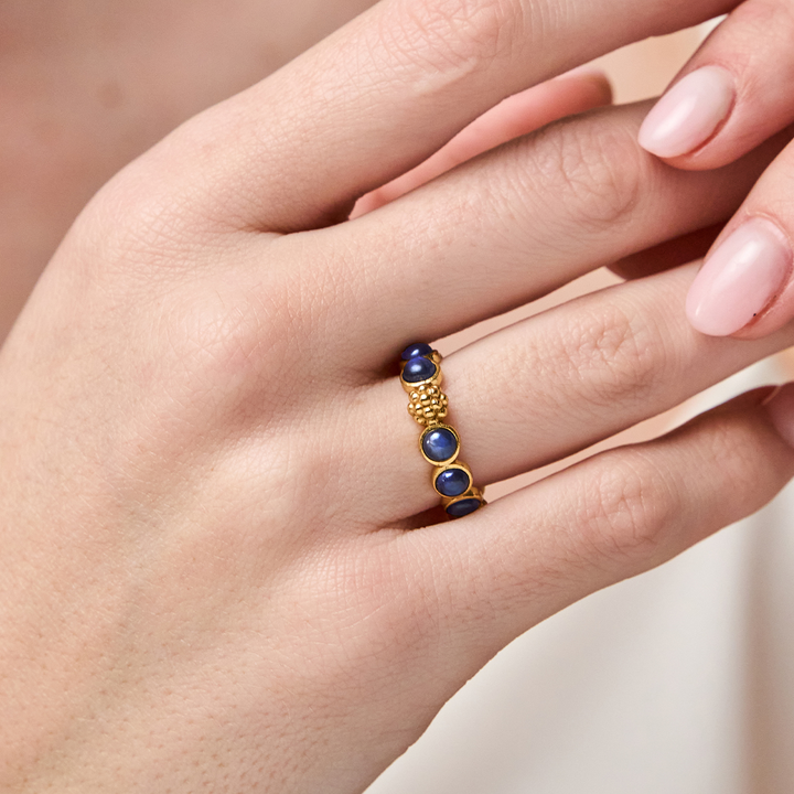 Berry Gem Ring, Blue Labradorite