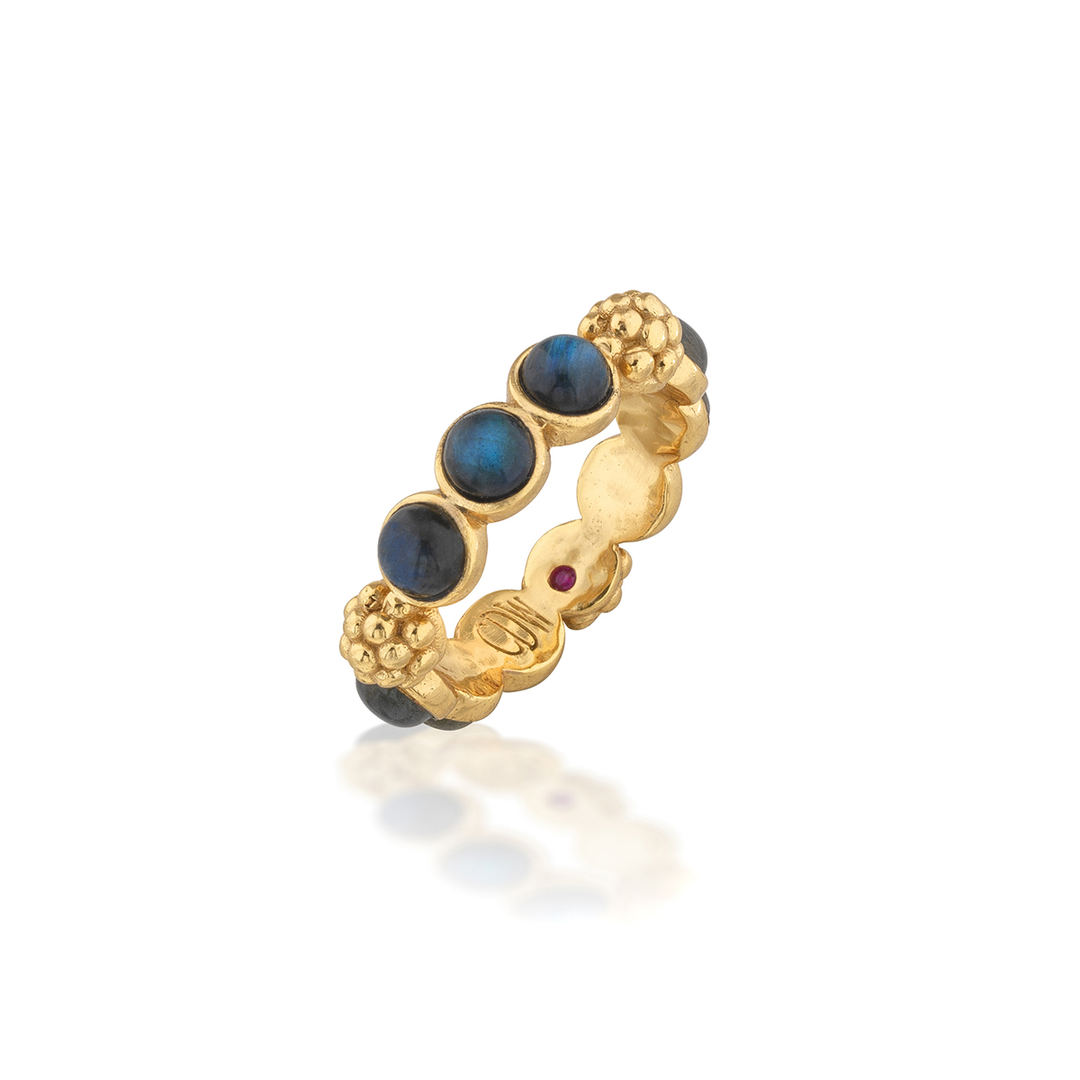 Berry Gem Ring, Blue Labradorite