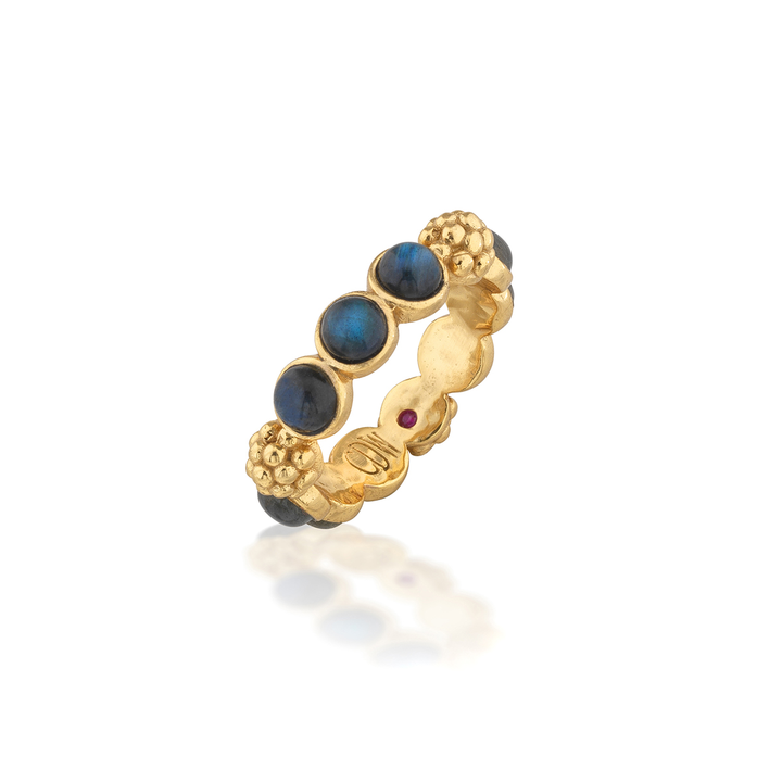 Berry Gem Ring, Blue Labradorite