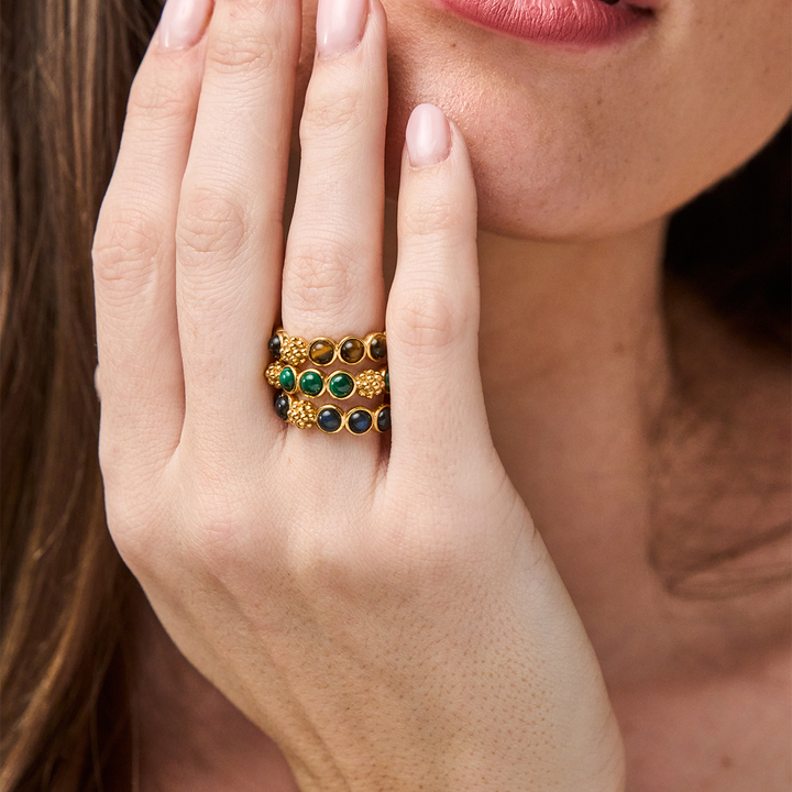 Berry Gem Ring, Blue Labradorite