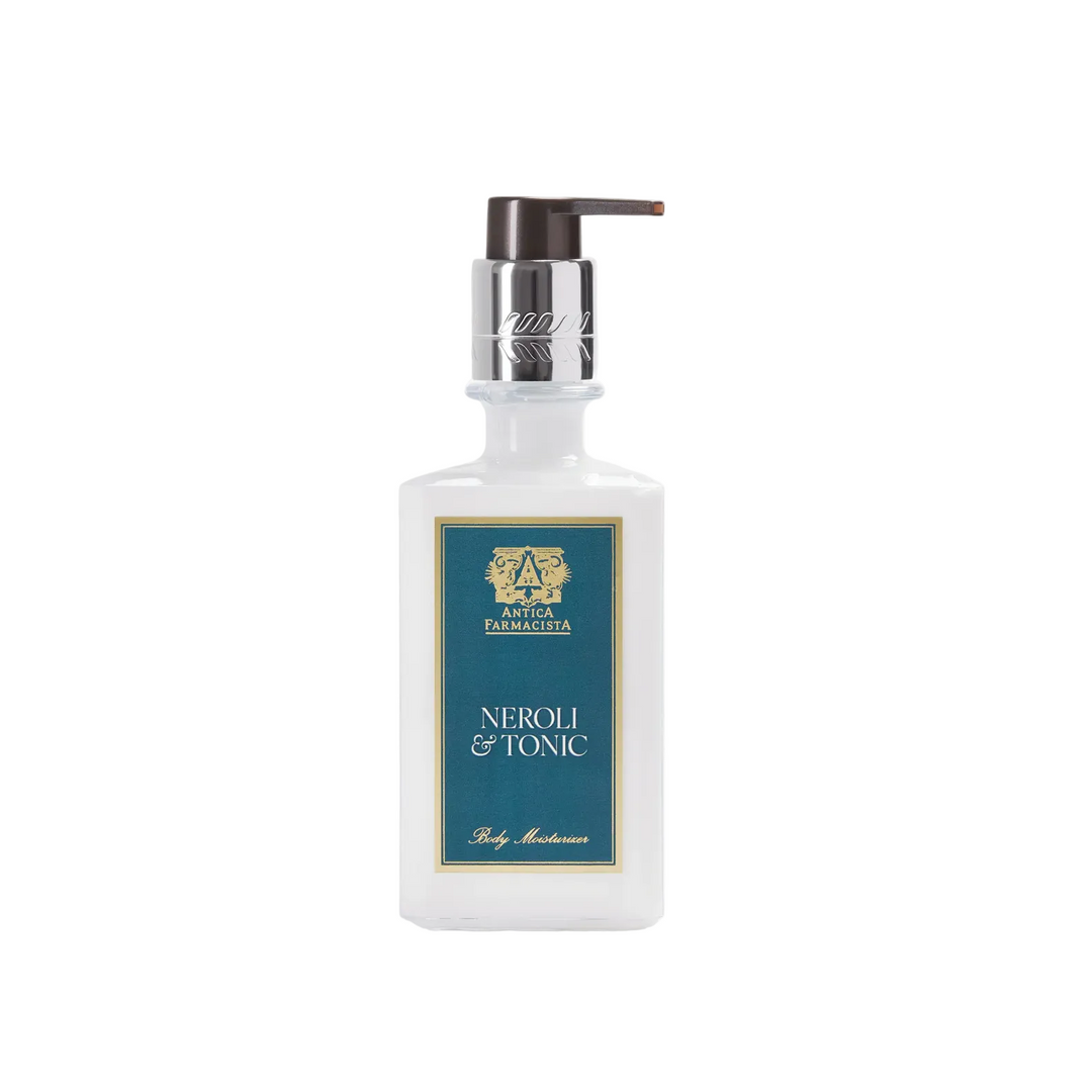 Bottle of Neroli & Tonic body lotion with pump 