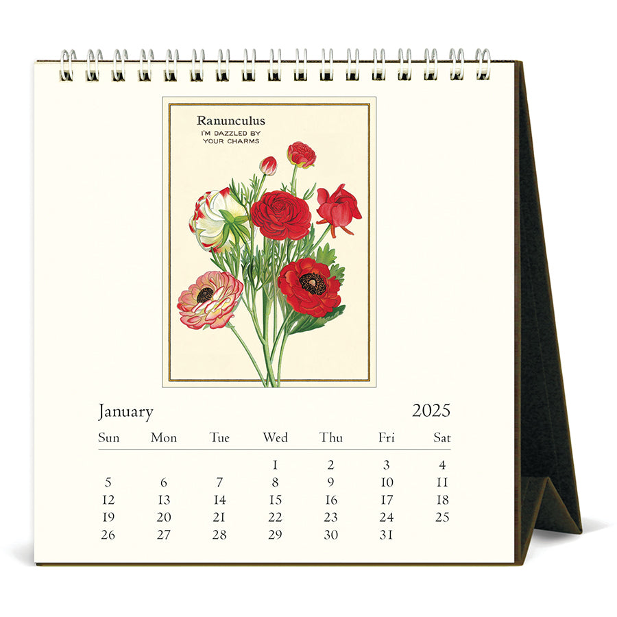 Language of Flowers 2025 Desk Calendar