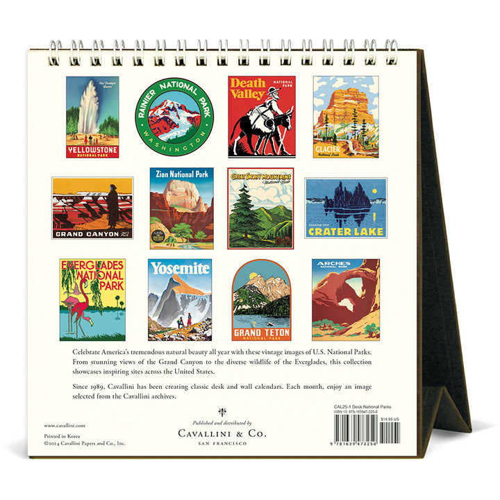 National Parks 2025 Desk Calendar