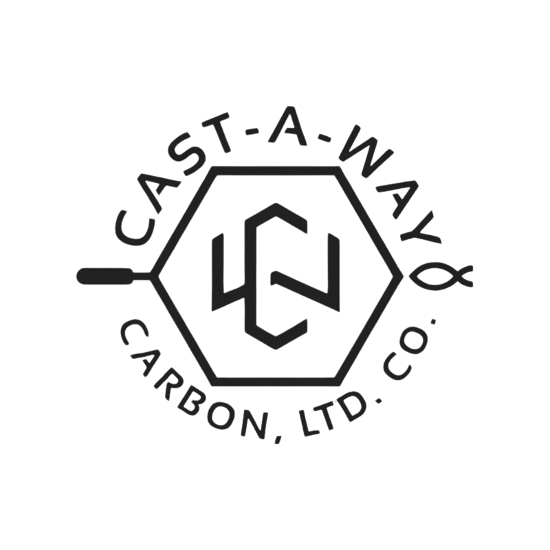 Black and white logo of Cast-A-Way Carbon, Ltd. on a white background