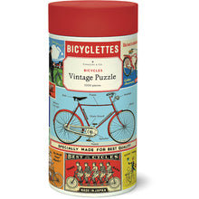 Load image into Gallery viewer, cavallni and co vintage puzzle in tube container bicycles
