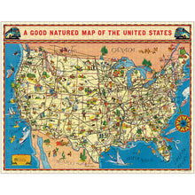 Load image into Gallery viewer, cavallini and co vintage puzzles map of united stated completed
