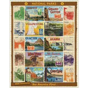 cavallini and co vintage puzzle national parks completed