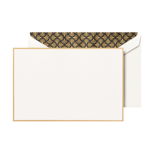 Crane & Co. Gold Border on Pearl White Notes