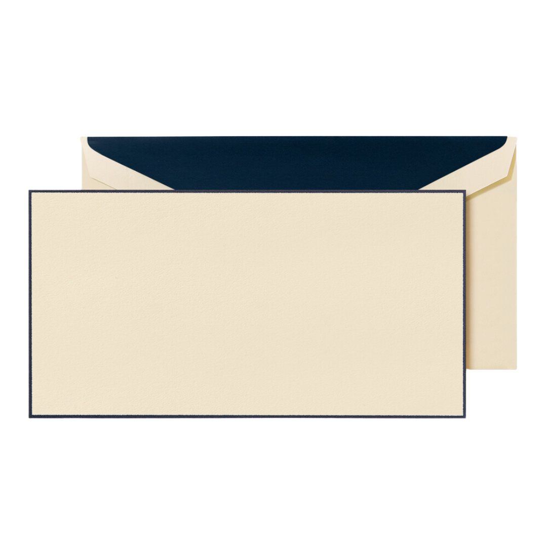 Crane and co monarch nave bordered ecru stationery box