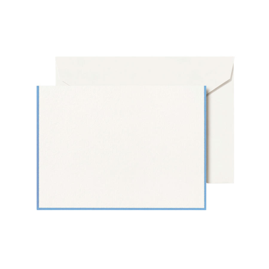 Crane & Co. Newport Blue Border Pearl White Notes