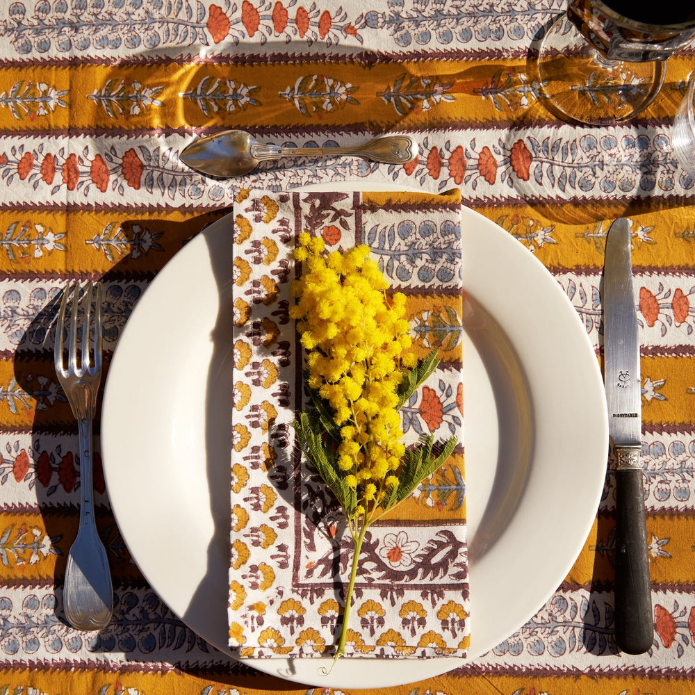 couleur nature Avignon Digon & Blue Napkin on place setting