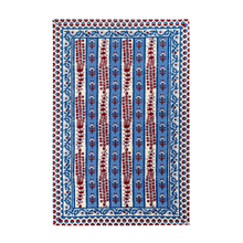 Load image into Gallery viewer, couleur nature Avignon Red &amp; Blue Tea Towel full
