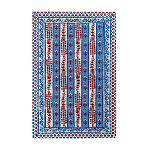 couleur nature Avignon Red & Blue Tea Towel full