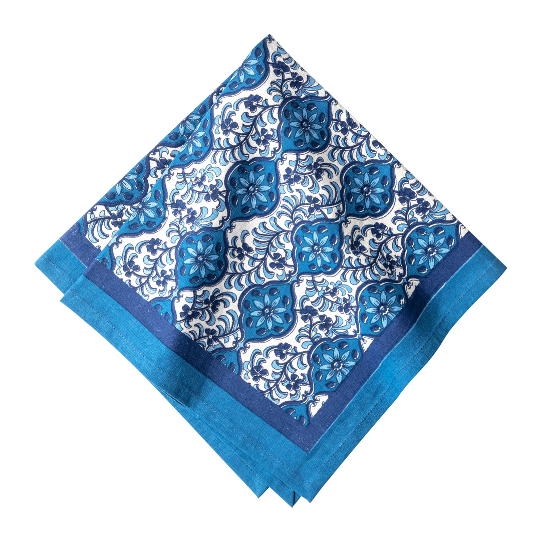 couleur nature Azulejo Blue Napkin